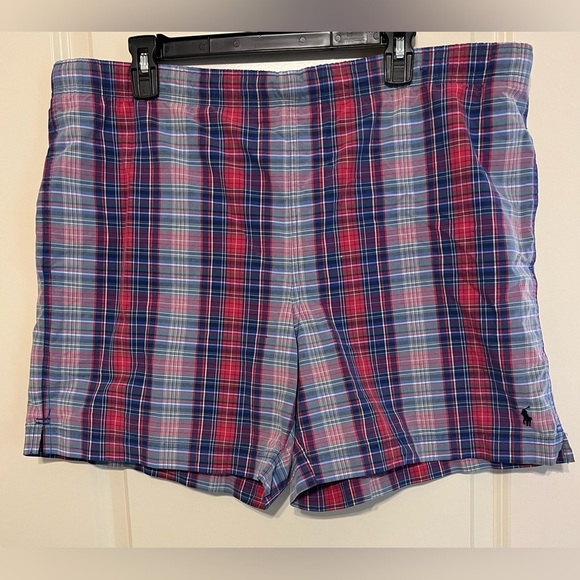 Polo Sport Ralph Lauren Swim Shorts Trunks Men’s Large Plaid Blue Mul… - Picture 1 of 9